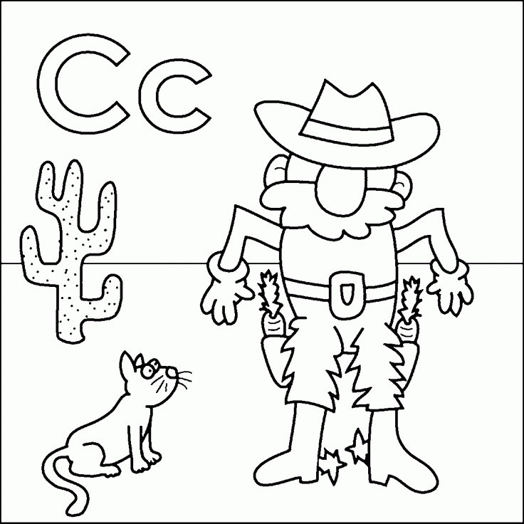 Plansa de colorat cu Cactus 18 10